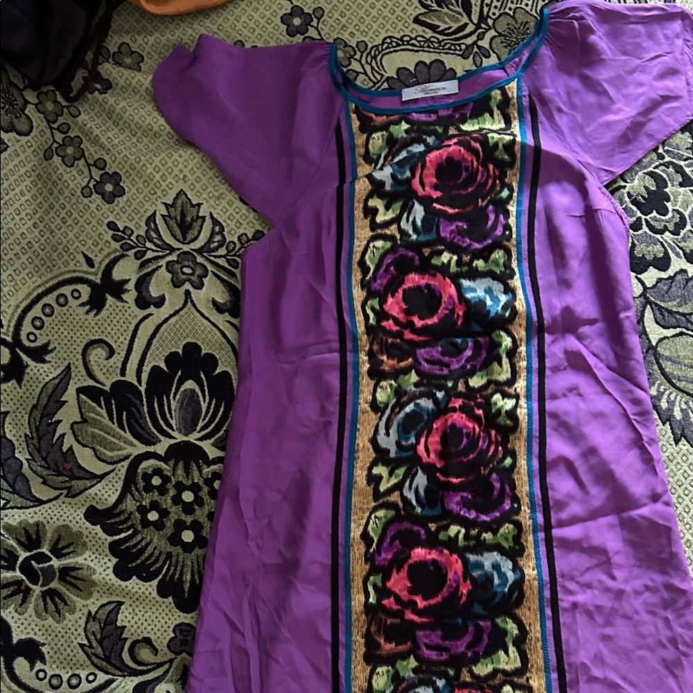 Blumarine Multicolor Floral Pattern Dress